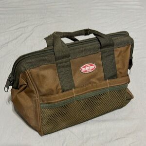 Original Bucket Boss Brand - Brown and Green Duffel Bag with Sturdy Design